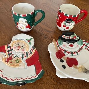Fritz & Floyd mug 16 oz & plate 9” set of 2
